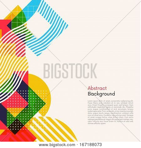 Modern style abstract geometic shapes background. Abstract geometric elements illustration