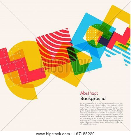 Modern style abstract geometic shapes background. Abstract geometric elements vector illustration