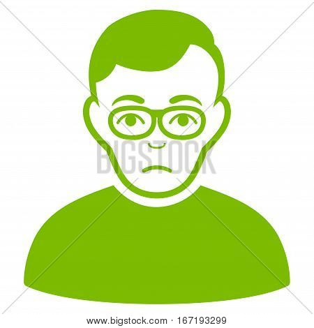 Downer vector icon. Flat eco green symbol. Pictogram is isolated on a white background. Designed for web and software interfaces.
