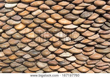 Background texture of stone wall stacking layer