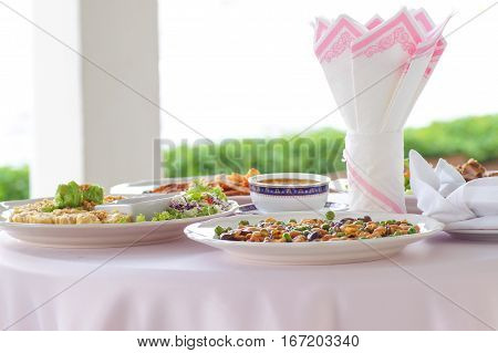 Close up Broad bean fried on plate for appetizer food