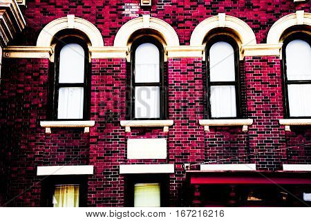 Background of red brick wall pattern texture. Great for graffiti inscriptions.