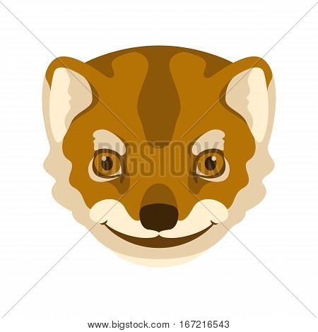 mongoose head face vector illustration style Flat