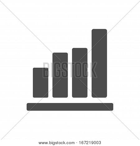 increase statistics icon isolated on white background. Could be used for web, presentation, infographic design. Stock vector