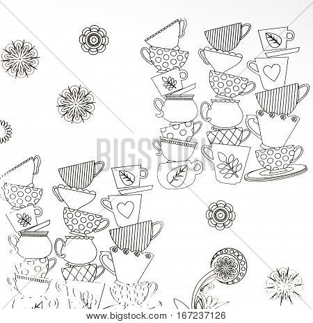 Coloring Pages For Adults,tea