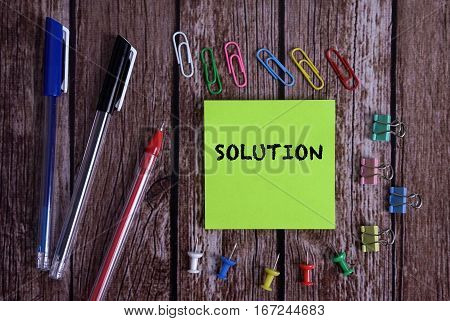 Tolls With Notes SOLUTION Conceptual On Wooden Background