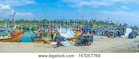 Panorama Of Mirissa Harbor