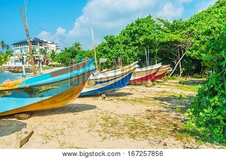 The Boats Of Midigama Fishermen