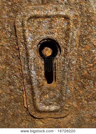 Keyhole arrugginito.