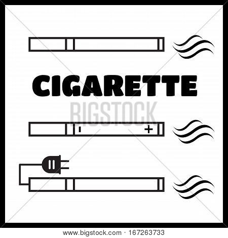 Smoking vs Electronic Cigarette or Vaporizer Device vector