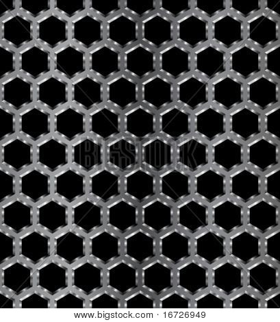 Metallo seamless pattern esagonale.
