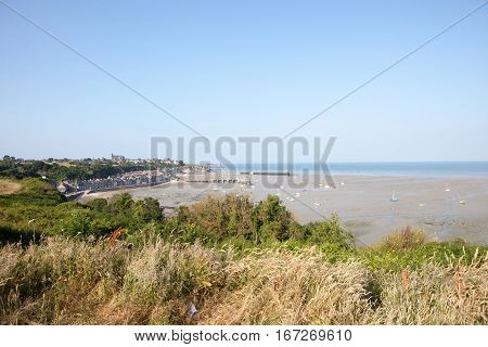 A beautiful day in the city Saint Marlo in France.