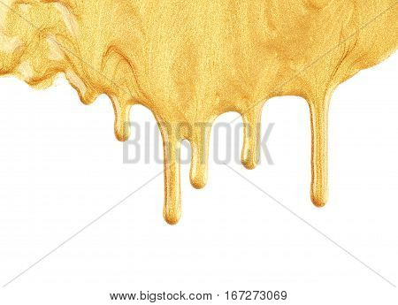 Copyspace backdrop composition made of splashed paint drop spills isolated over the white background