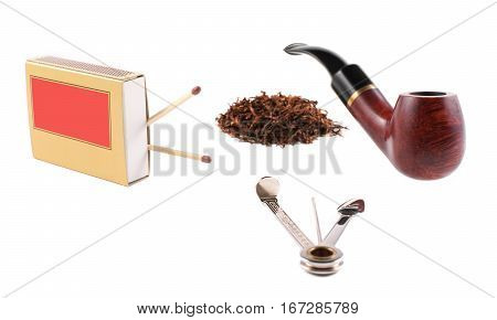 Pipe three grams of tobacco two matches and the toolbox set to compete in pipe smoking