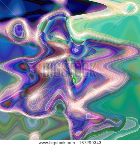 Abstract coloring background of the caribbean blues gradient with visual wave and poolar coordinates effects,good for your design