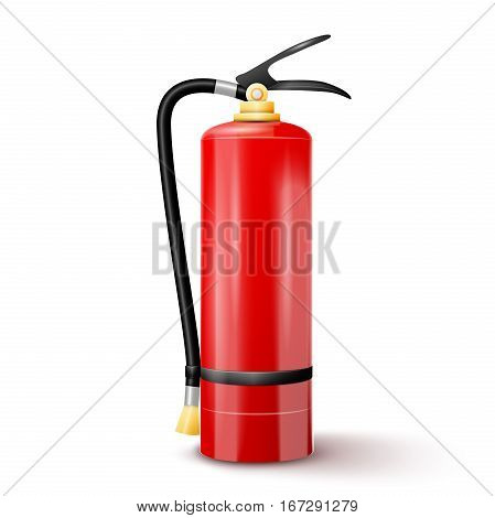 Red Fire extinguisher. Vector illustration EPS 10