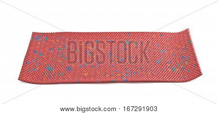 Orthopedic mat with spikes isolated over the white background