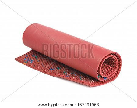 Orthopedic mat with spikes isolated over the white background
