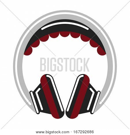 Isolated headphones on white background. Headphone and earphone. Audio equipment.