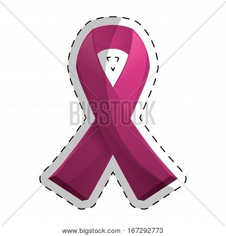 Pink breast cancer ribon image design icon