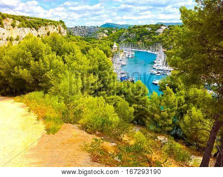 Calanque between Marseille and Cassis Provence France