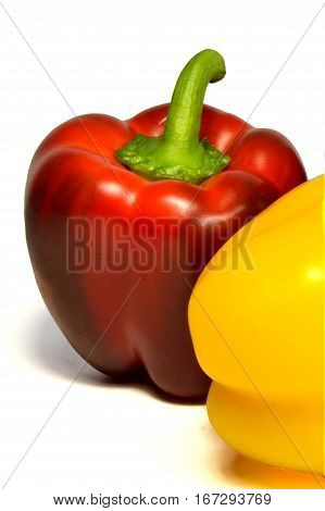 Bell pepper bulgarian pepper isolated on white