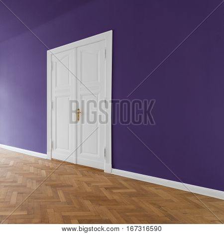Real Estate Interior - Apartment With Purple Walls
