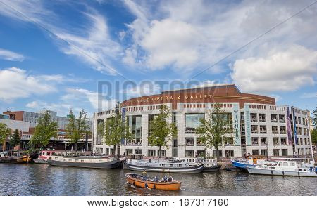 AMSTERDAM, NETHERLANDS - SEPTEMBER 18, 2016: National opera and ballet theater in Amsterdam, Holland