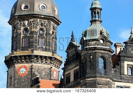 Hausmannsturm tower in Dresden - Germany .