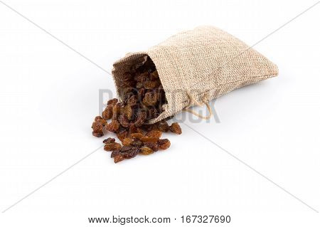 Sweet Raisins On White