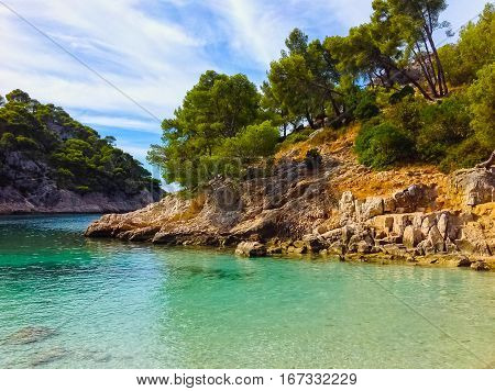 Calanque Between Marseille And Cassis, Provence, France