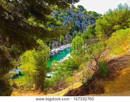 Calanque Between Marseille And Cassis, Provence, France