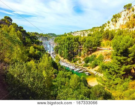 Calanque Between Marseille And Cassis, Provence, France