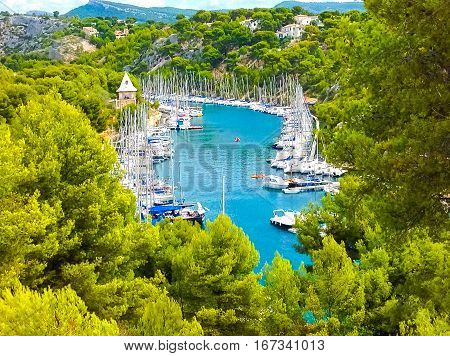 Calanque between Marseille and Cassis Provence France