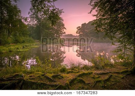 Spring Source Lake At Sunrise