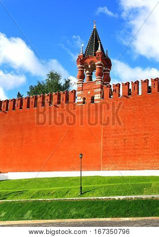 Moscow Kremlin tower built in the Byzantine style