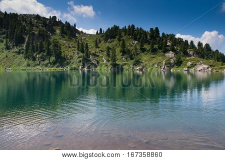 Lagorai Mountain Range. Trentino Alto Adige. Italy, Stellune Lake