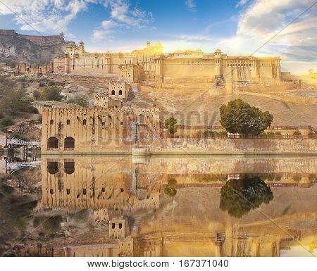 Amer Fort  Is Located In Amer, Rajasthan, India.