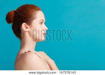 Young Woman With Naked Shoulders