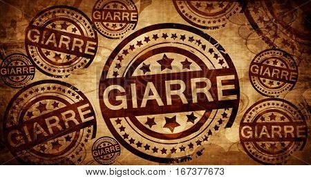 Giarre, vintage stamp on paper background