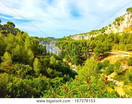 Calanque Between Marseille And Cassis, Provence, France