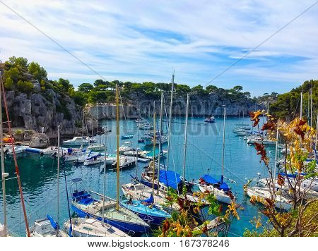 Calanque Between Marseille And Cassis, Provence, France