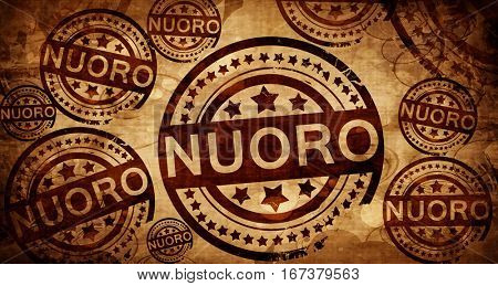 Nuoro, vintage stamp on paper background