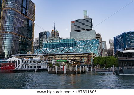 Darling Harbour Cityscape With Barangaroo And Macquarie Buildings