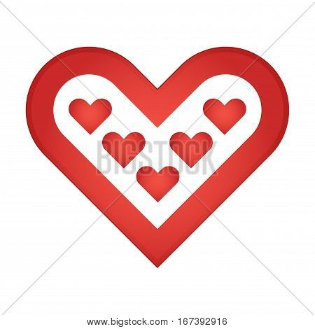 Vector stock of love icon or heart symbol over a white background
