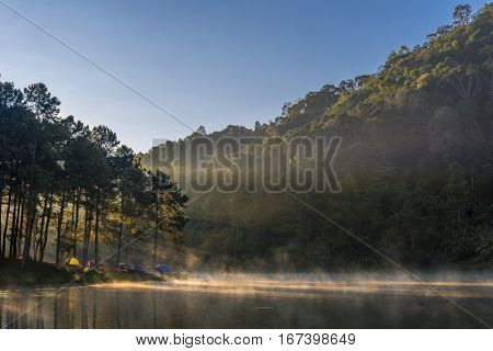 Morning Light At Pang Ung Lake