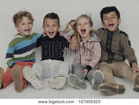 Schooler Frinds Happiness Cute Playful