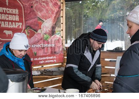 People In The Park Poroshino During The Celebration Of The End Of Winter Named Shrovetide In Kirov I