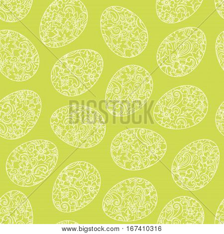 Happy Easter Eggs Seamless Background.