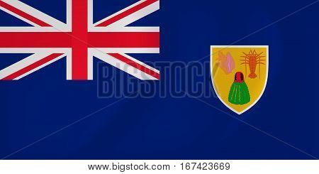 Vector image of the Turks and Caicos waving flag